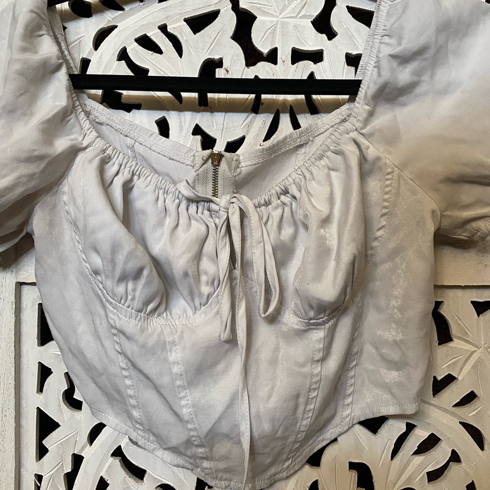 Shien white corset top
